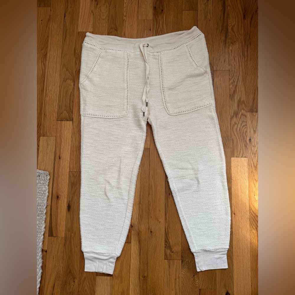 Ulla Johnson cream knit joggers size S